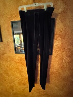 Vintage Juicy Couture Black Velour Track Pants